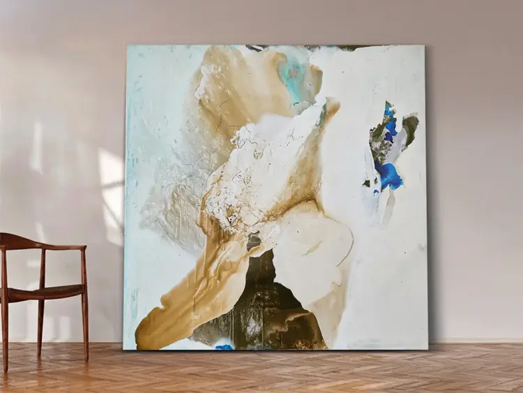 carambano artwork, square abstract canvas art