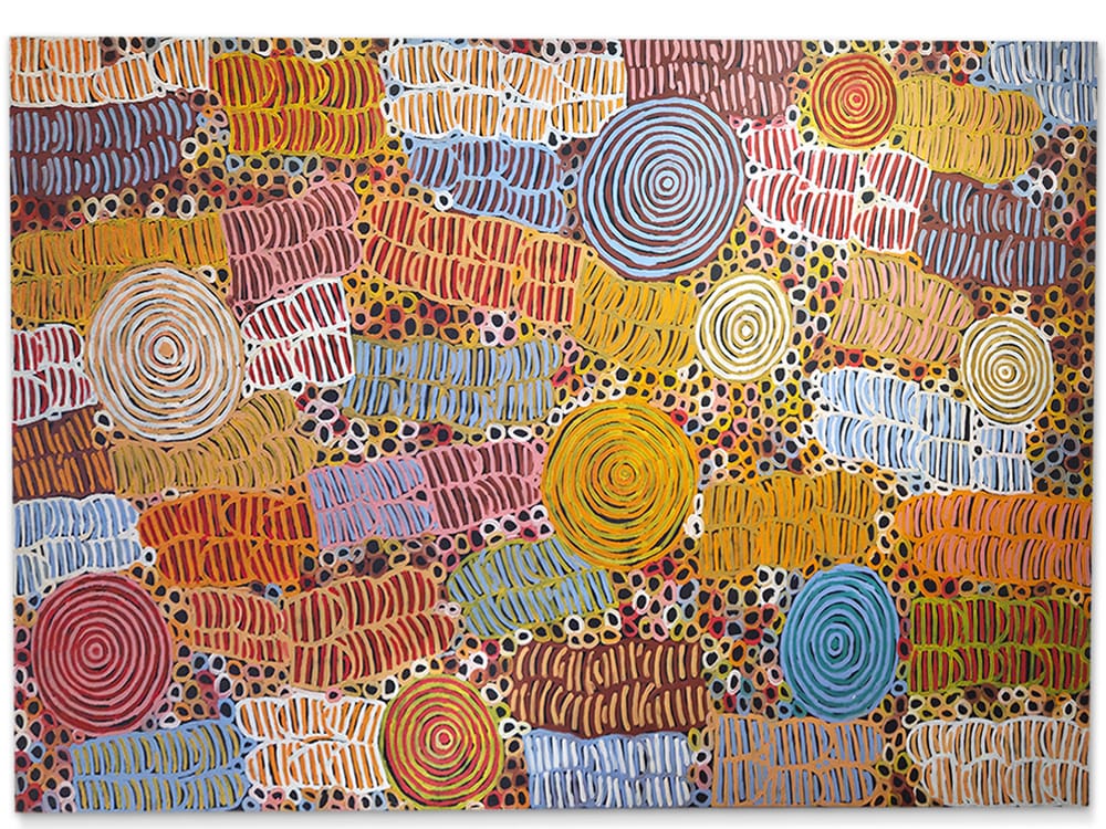 Awelye & Bush Melons - 235x147cm aboriginal artwork