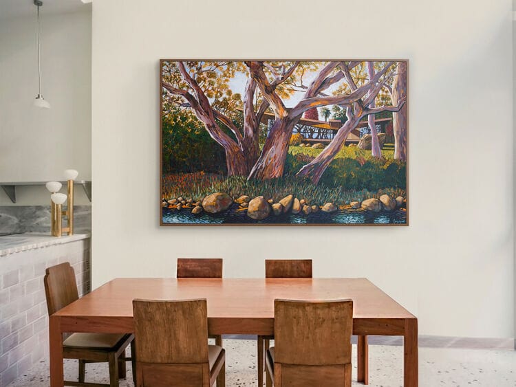 gino campagnaro artwork, large canvas original art, landscape art