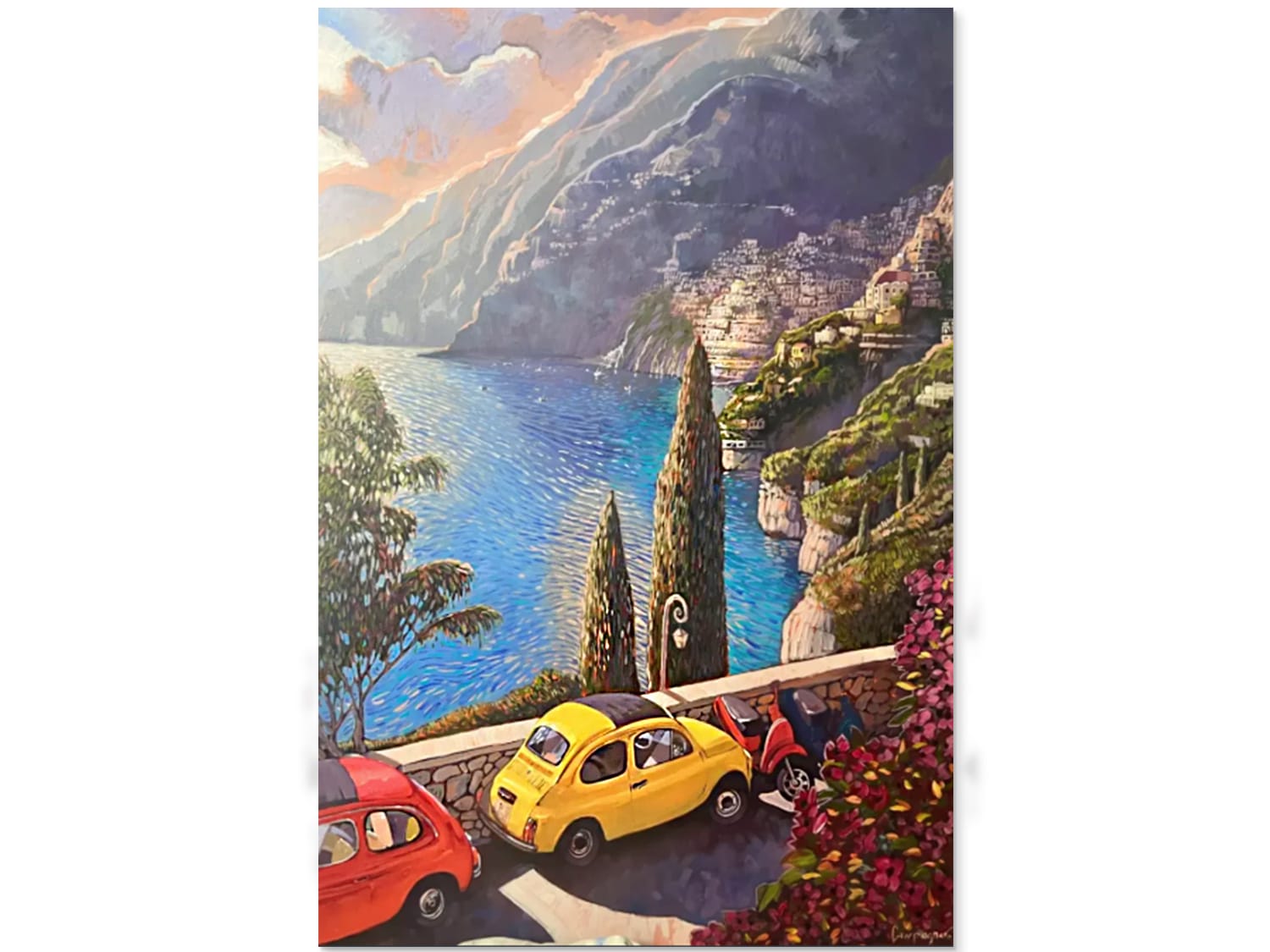 Overlooking forever - 180x120cm gino campagnaro artwork, large canvas original art, italian landscape art