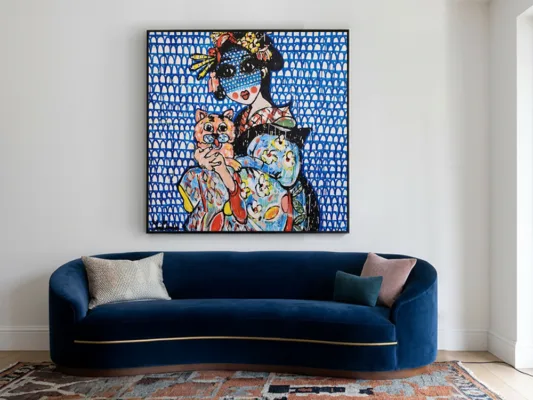 yosi messiah original art - geisha painting