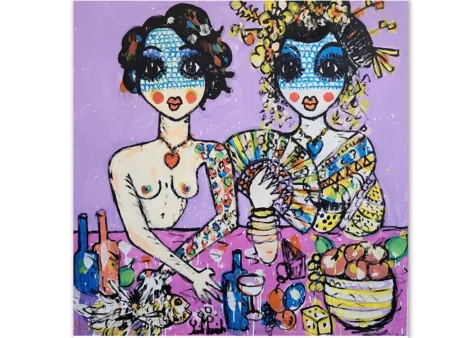 yosi messiah, geisha painting