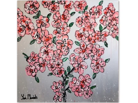 chery blossom painting, yosi messiah original australian art