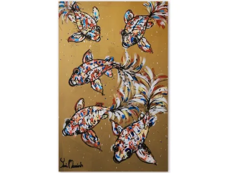 koi fish painting, yosi messiah original australian art