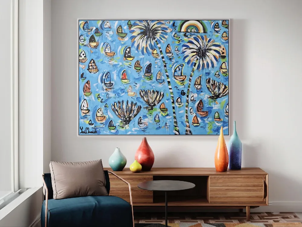 Blue Coral, Summer Day - 150x120cm