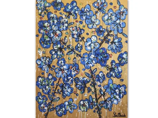 chery blossom painting, yosi messiah original australian art