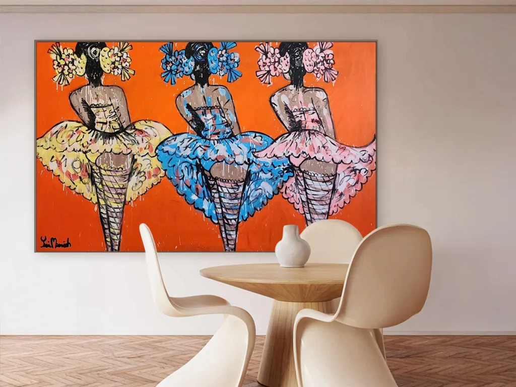 Three Musketeers Dance Away - 200x120cm