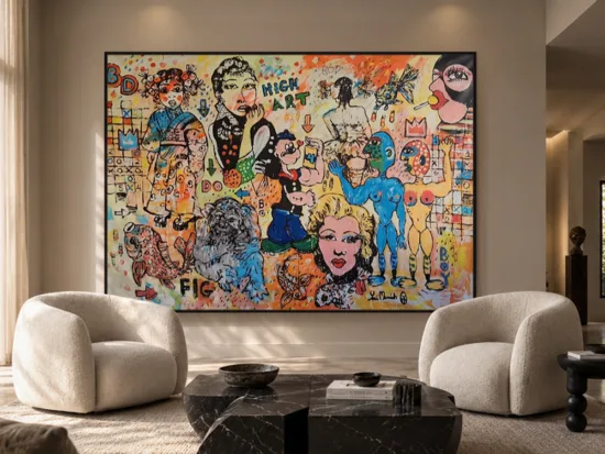 large wall painting, original art