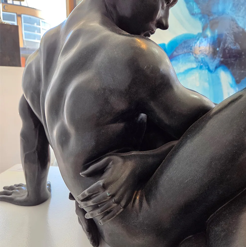 Joseph & Lita - 85x85x45cm bronze sculpture nude