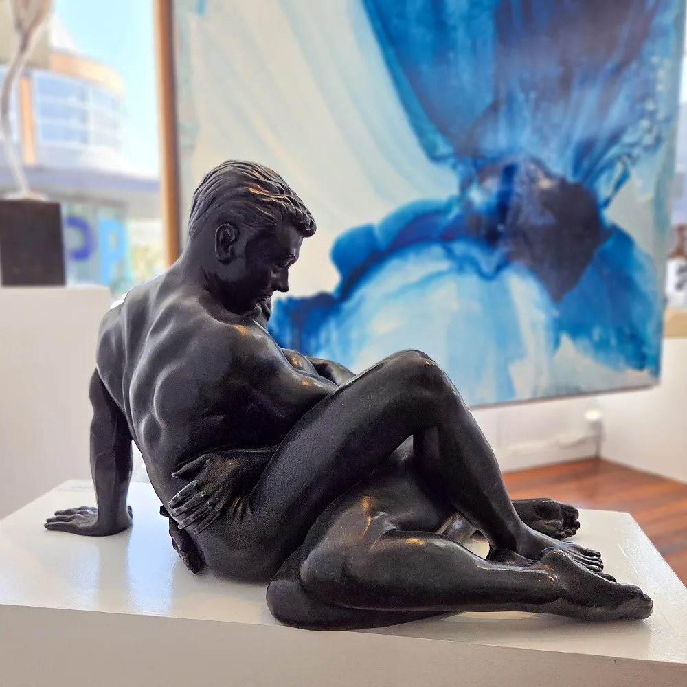 Joseph & Lita - 85x85x45cm bronze sculpture nude
