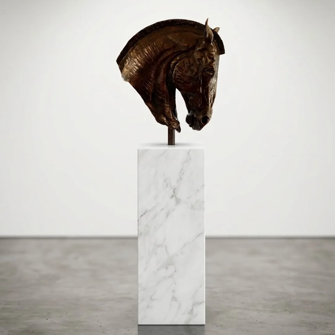 Arion - 160cm bronze horse head sculpture