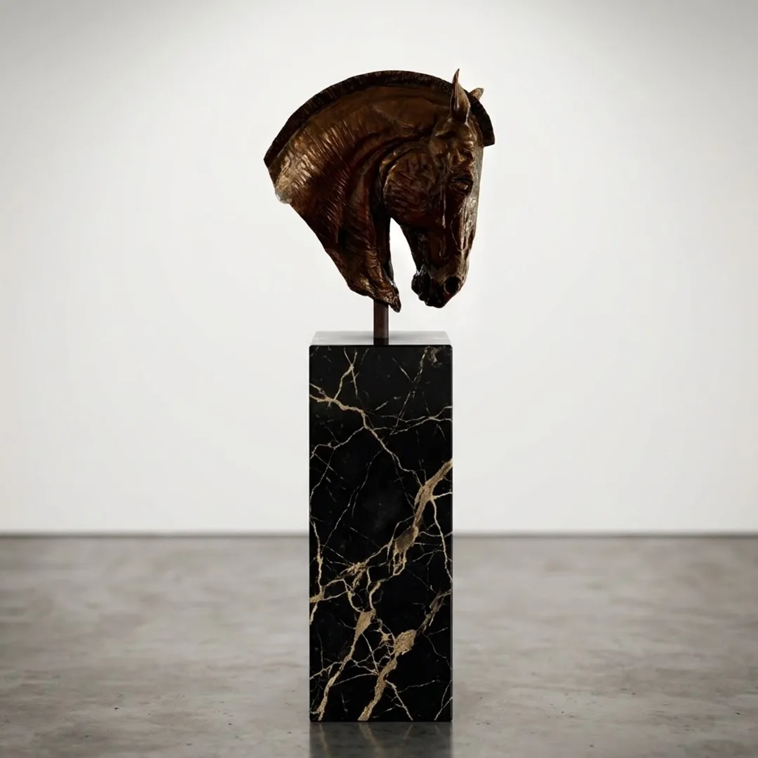 Arion - 160cm bronze horse head sculpture