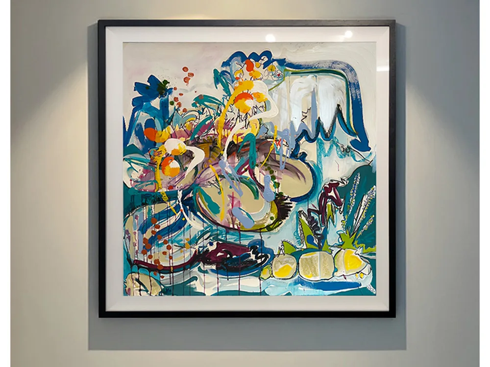 Lotus with lilypad - 120cm