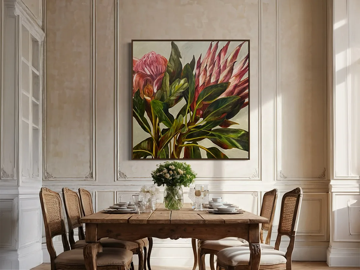 bush Symphony - 120x120cm (pair) floral artwork - australian art, australian native flowers painting