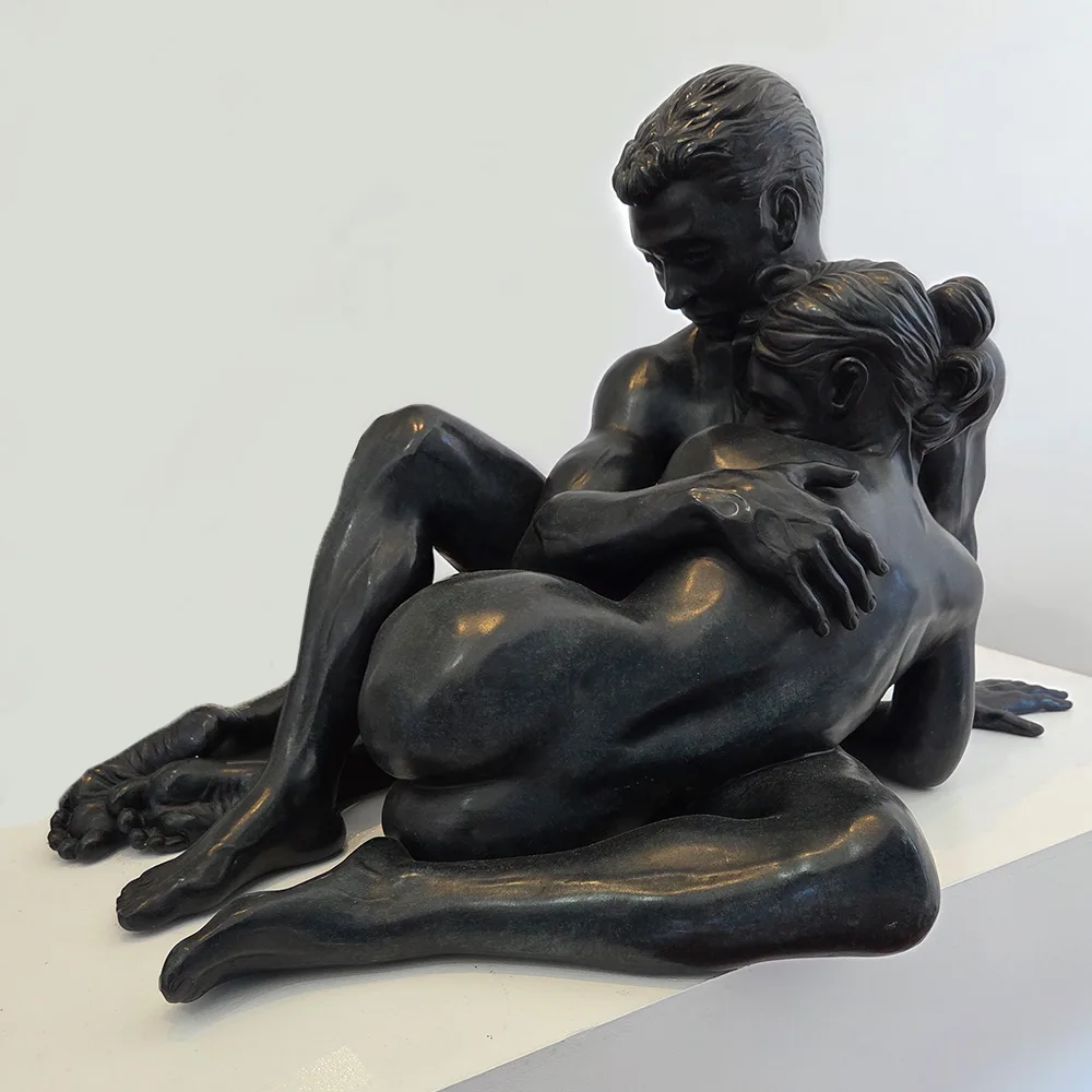 Joseph & Lita by David Mackay Harrison – bronze sculpture, 85x85x45cm (view 5) – SOHO Galleries Sydney