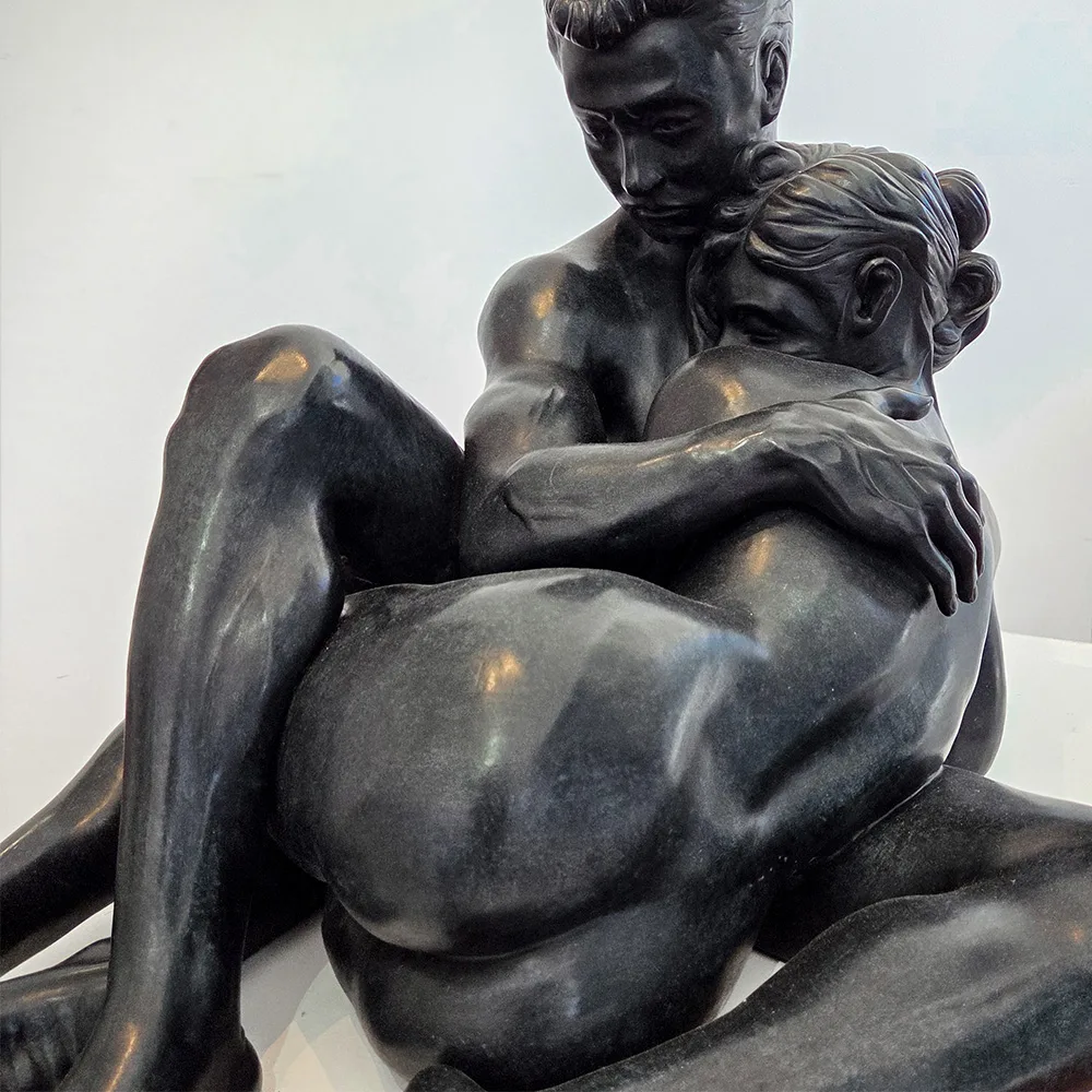 Joseph & Lita by David Mackay Harrison – bronze sculpture, 85x85x45cm (view 6) – SOHO Galleries Sydney