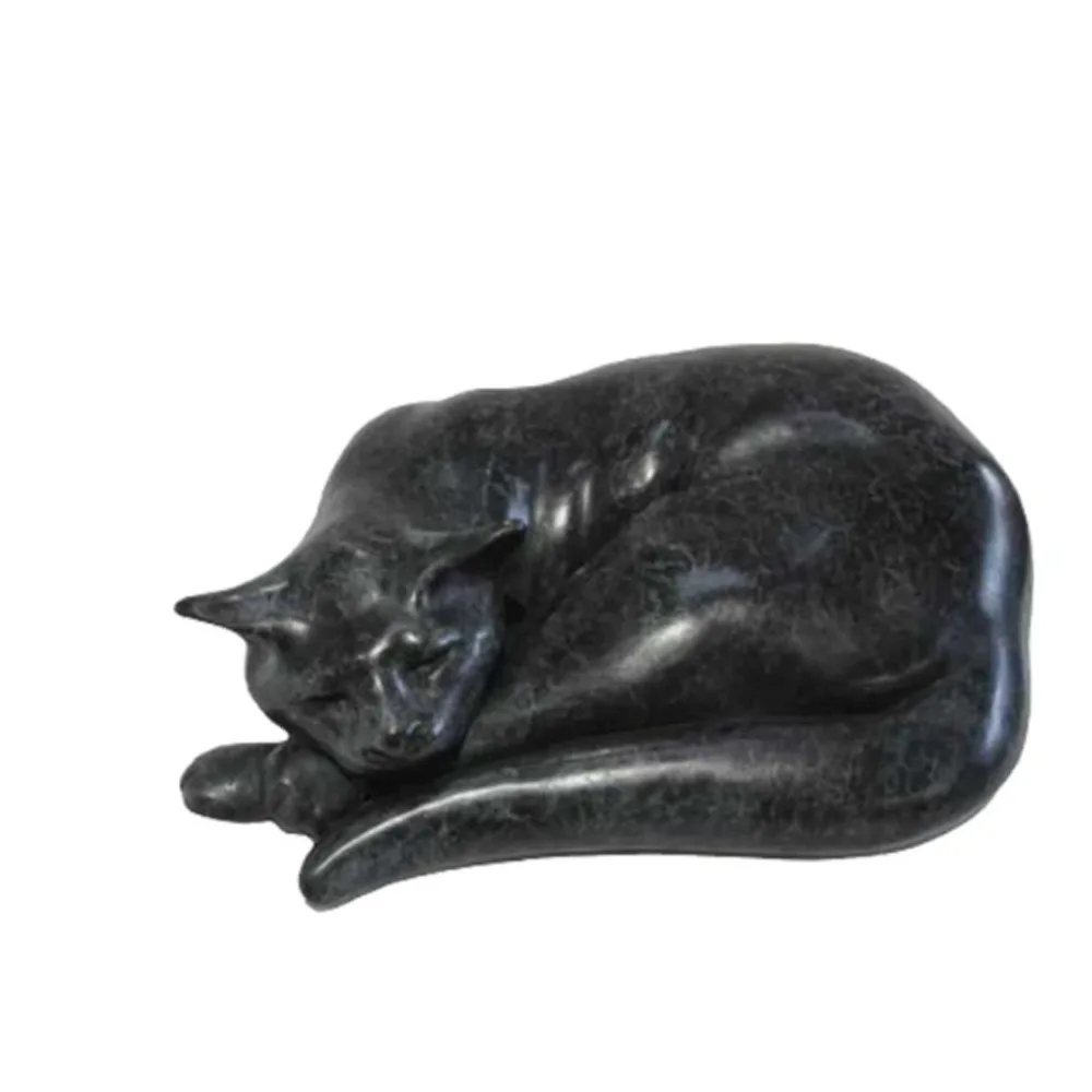 Sleeping Tom by David Mackay Harrison – bronze sculpture, 36cm (view 2) – SOHO Galleries Sydney