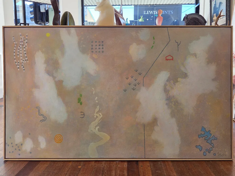 Above the Oodnadatta track - 200x100cm original australian art. peter griffen landscape painting