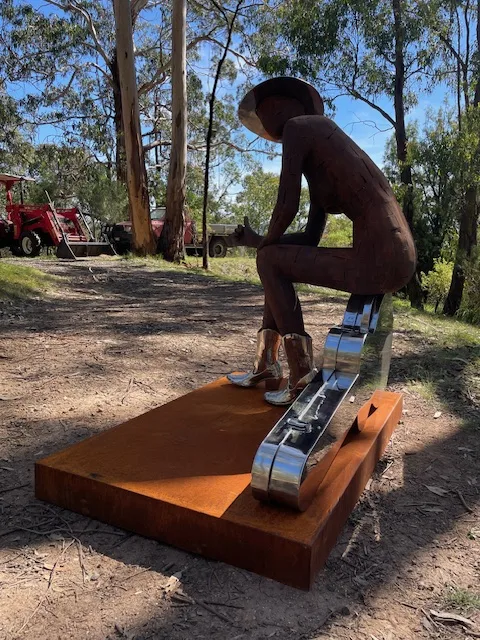 Hitchhikers Guide to Music - Unique figurative sculpture -135cm