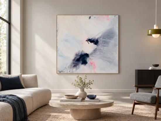 Conchita Carambano A Moth's Love by Conchita Carambano – mixed media on canvas painting, 153x153cm – SOHO Galleries Sydney