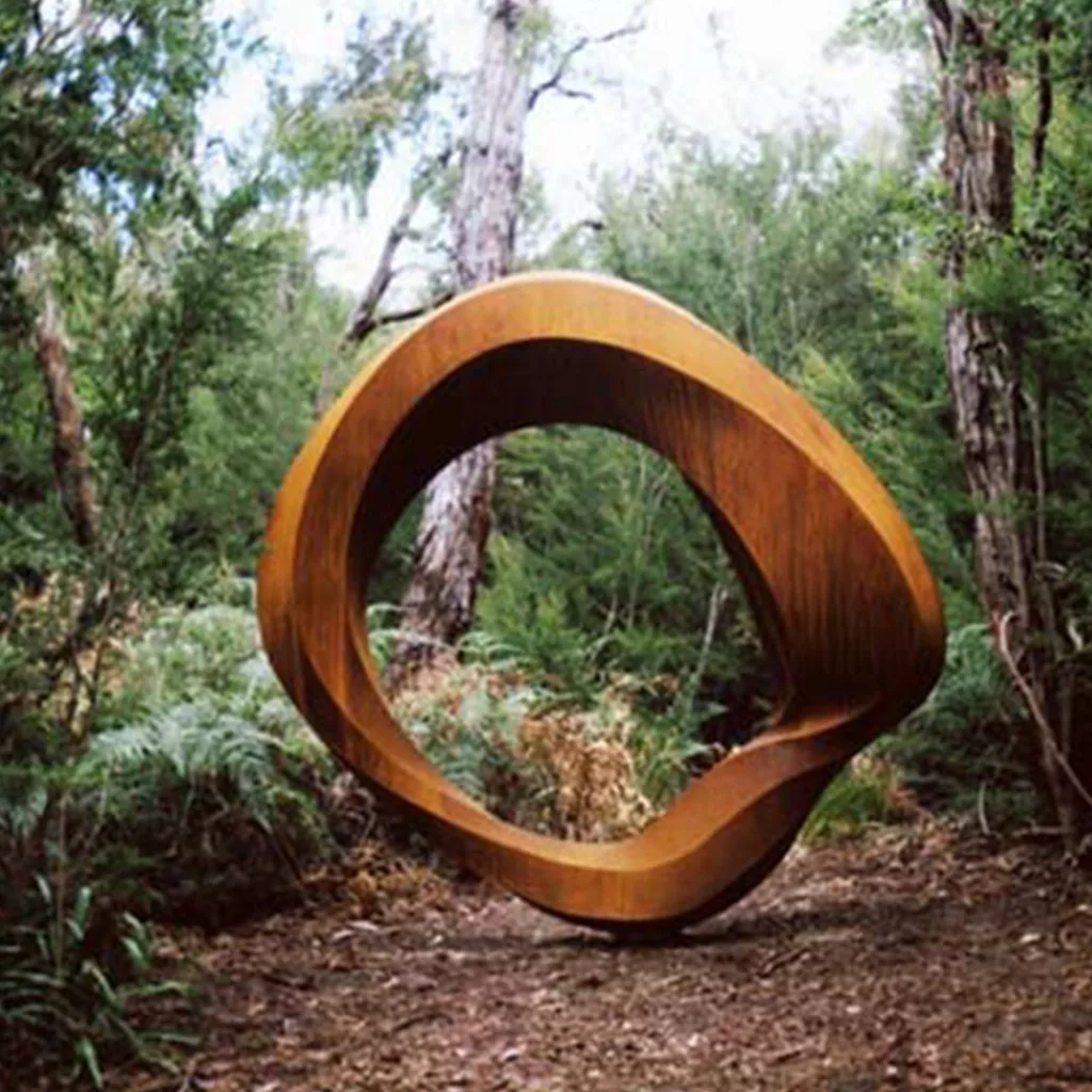 Cycles Corten-steel garden sculpture by Ben Storch, SOHO Galleries Sydney