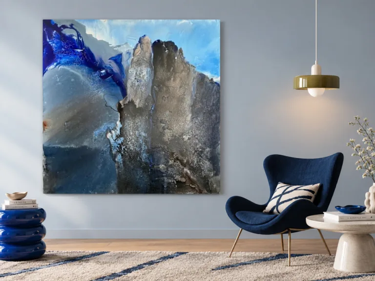 Flowing Blue - 153x153cm