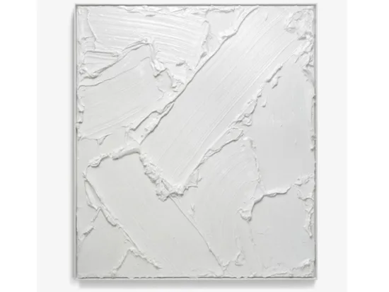Henryk Lobaczewski Solid State Off-White painting (framed), SOHO Galleries Sydney
