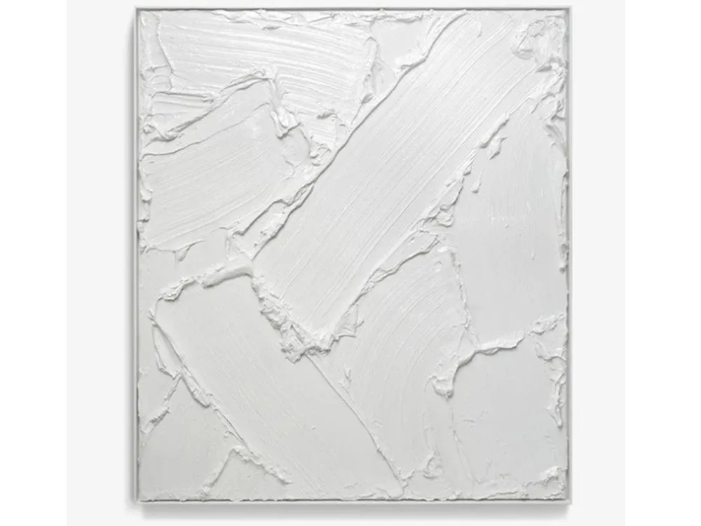 Henryk Lobaczewski Solid State Off-White painting (framed), SOHO Galleries Sydney