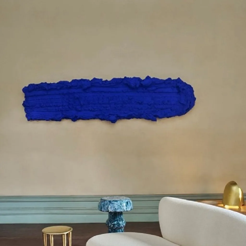 Henryk Lobaczewski Stroke wall sculpture, primary colours (blue in room), SOHO Galleries Sydney