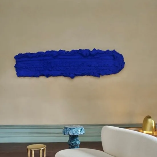 Henryk Lobaczewski Stroke wall sculpture, primary colours (blue in room), SOHO Galleries Sydney