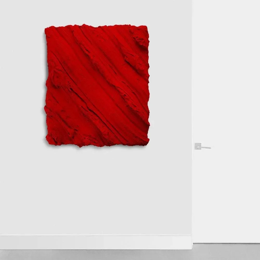 Henryk Lobaczewski Ultra Matte Ode to Yves wall sculpture (red in space), SOHO Galleries Sydney