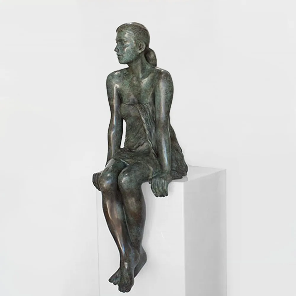 Phillip Piperides Alana bronze sculpture (detail), SOHO Galleries Sydney