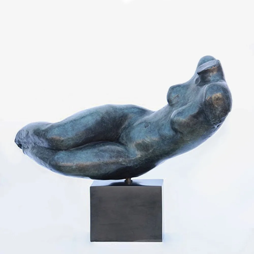 Phillip Piperides Large Reclining Torso bronze sculpture, SOHO Galleries Sydney