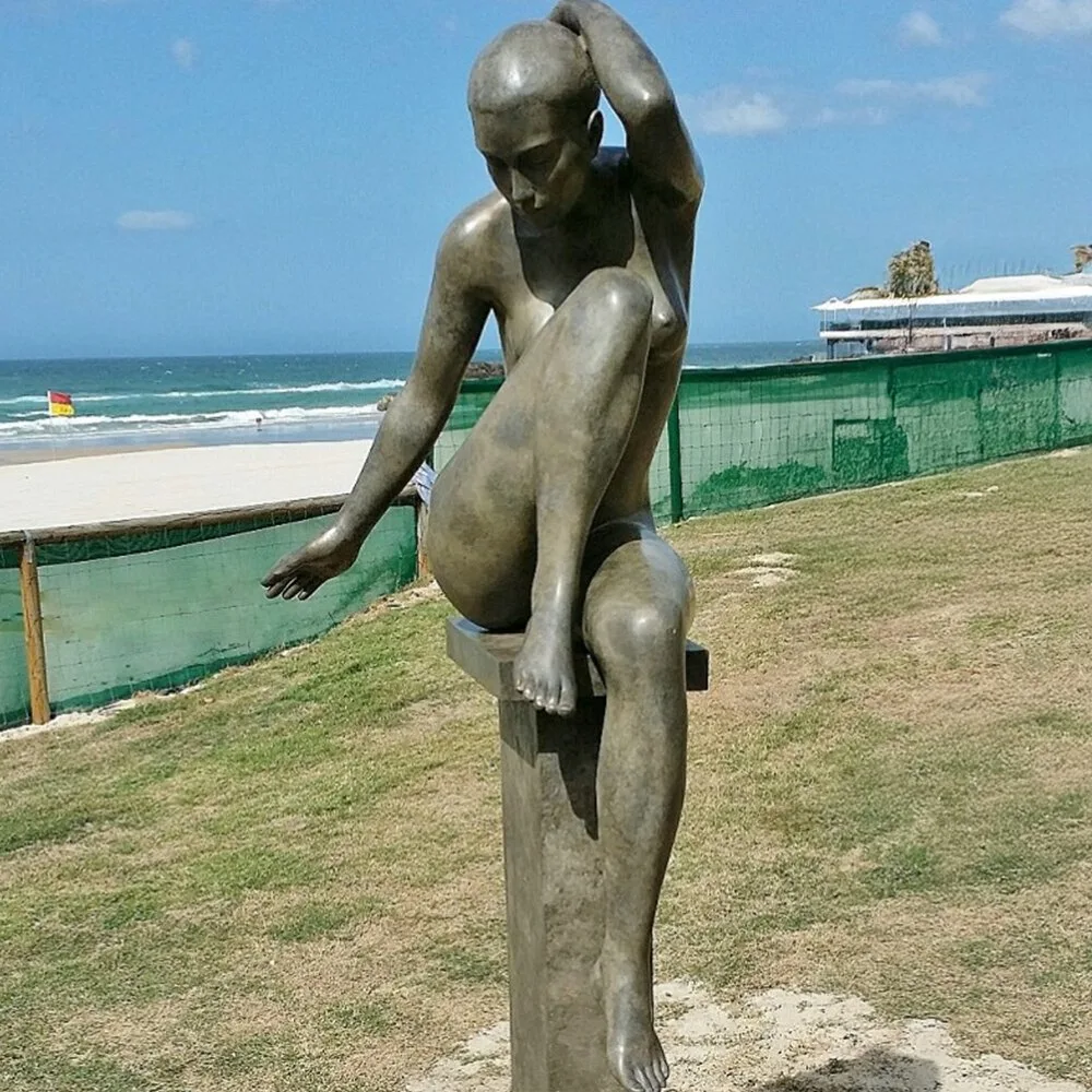 Phillip Piperides Reflections, Bather bronze sculpture (view 3), SOHO Galleries Sydney