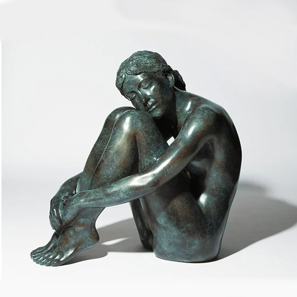 Phillip Piperides Resting Dancer bronze sculpture (view 2), SOHO Galleries Sydney