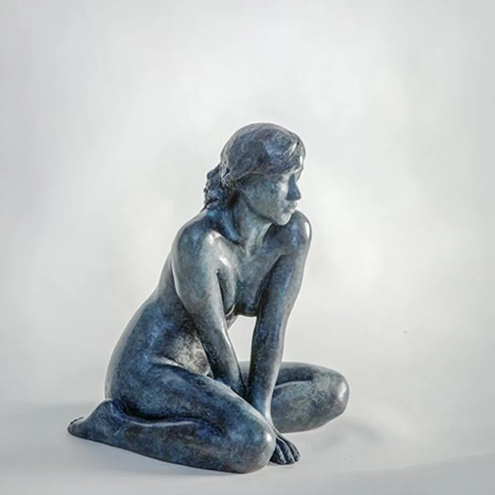 Phillip Piperides Resting Muse bronze sculpture, SOHO Galleries Sydney