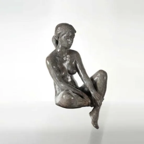 Phillip Piperides Sitting Nude bronze sculpture, SOHO Galleries Sydney