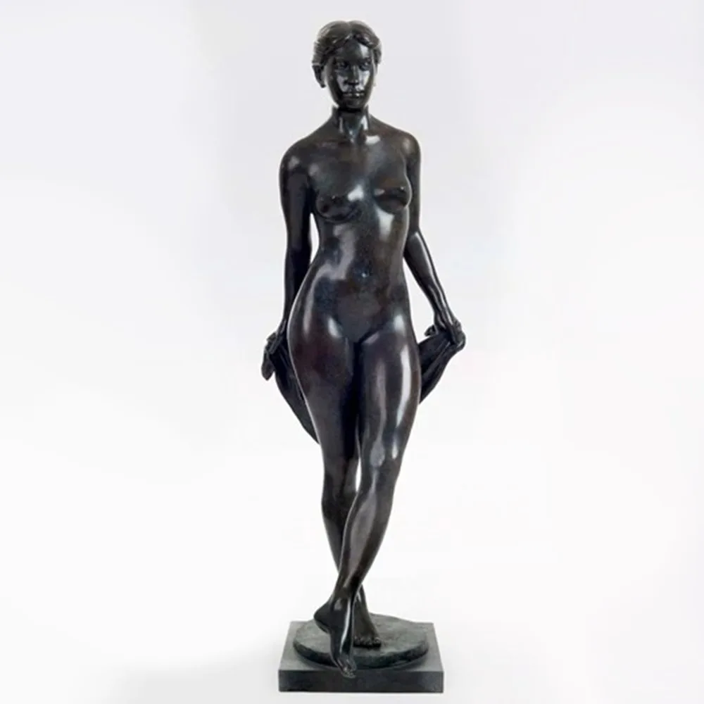 Phillip Piperides Stepping Bather bronze sculpture (171cm, view 2), SOHO Galleries Sydney