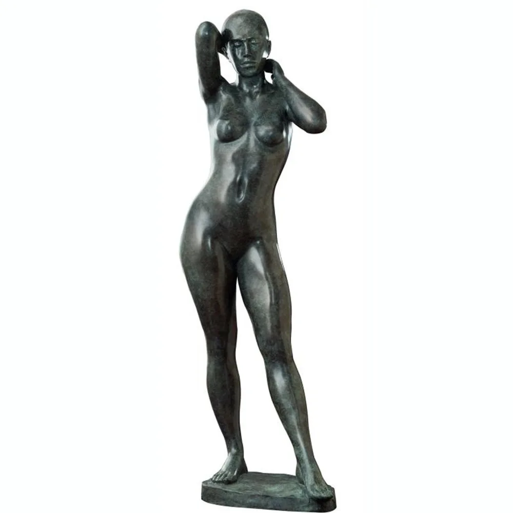 Phillip Piperides Stepping Bather 2010 bronze sculpture (view 2), SOHO Galleries Sydney