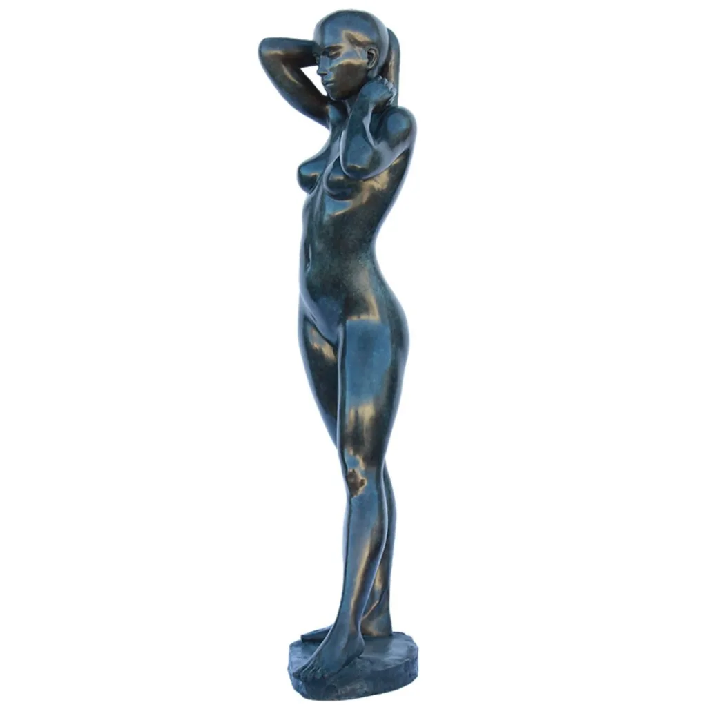 Phillip Piperides Stepping Bather 2010 bronze sculpture (view 3), SOHO Galleries Sydney