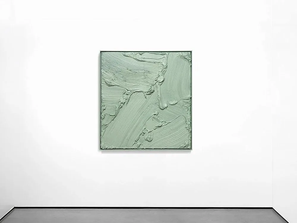 Solid State, Sage Femme by Henryk Lobaczewski – acrylic and gel on canvas painting, 120x130cm (view 3) – SOHO Galleries Sydney