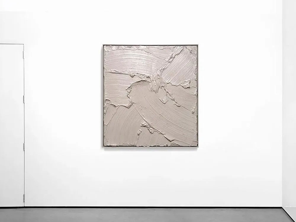 Solid State, Stone by Henryk Lobaczewski – acrylic and gel on canvas painting, 120x130cm (view 2) – SOHO Galleries Sydney