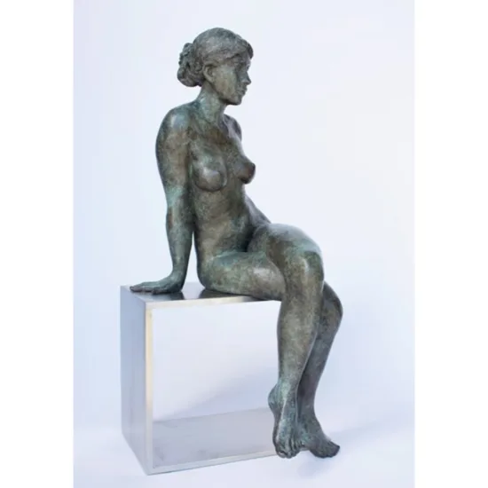 The Viewer by Phillip Piperides – bronze sculpture, 66x30x30cm – SOHO Galleries Sydney
